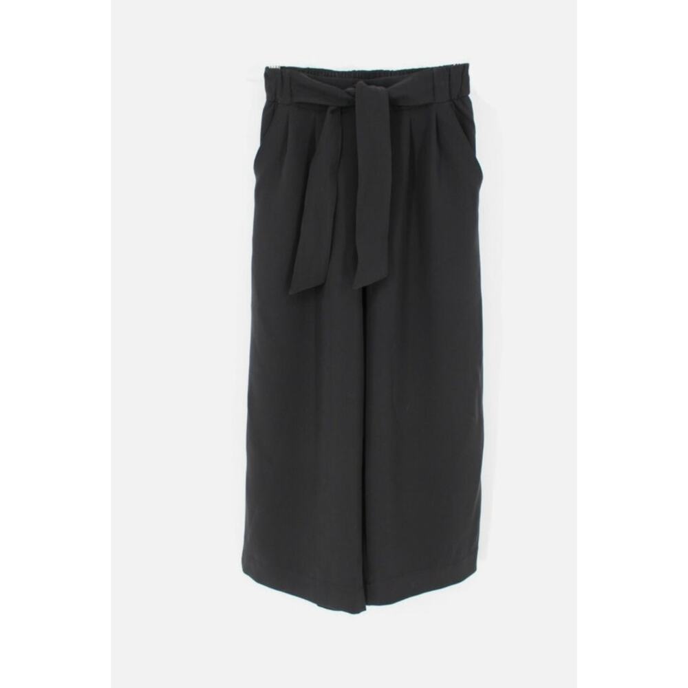 EUC Lululemon Noir Career Wide Leg tie Waist black pant sz: 12